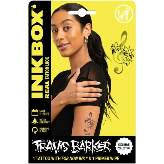Inkbox Temporary Tattoos, Floral Music, 1 Pack