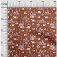 thumbnail image 2 of oneOone Cotton Poplin Orange Fabric Kalamkari Traditional Sewing Fabric By The Yard Printed Diy Clothing Sewing Supplies 42 Inch Wide, 2 of 5