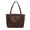Coffee, variant on Genuine Leather Work Tote Bag, 15.6 Inch Laptop Purse with Zip Compartments, Large Office Handbag