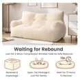 thumbnail image 4 of 2-Person Foam Filled Bean Bag Chair, Plush Corduroy Lazy Sofa, 4 of 9