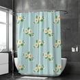 thumbnail image 2 of Bath Shower Curtain Liners 66"x72", Botanic Flower Leaf PlantPolyester Waterproof with 12 Curtain Hooks Bathroom Accessories Decoration, 2 of 5