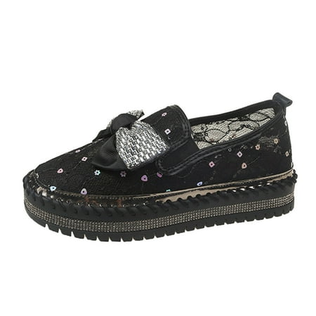 QYZEU White Canvas Sneakers for Women Casual Shoes Ladies Fashion Rhinestone Sequin Decorative Mesh Bow Thick Sole Casual Walking Single Shoes Trainers Women Shoes Black 42