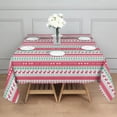 thumbnail image 3 of Red and Green Christmas Pattern Square Tablecloth,Waterproof Square Table Cover,Wipeable Spillproof Washable Table Cover for Home Kitchen Party Decor 60"x60"(152x152cm), 3 of 6