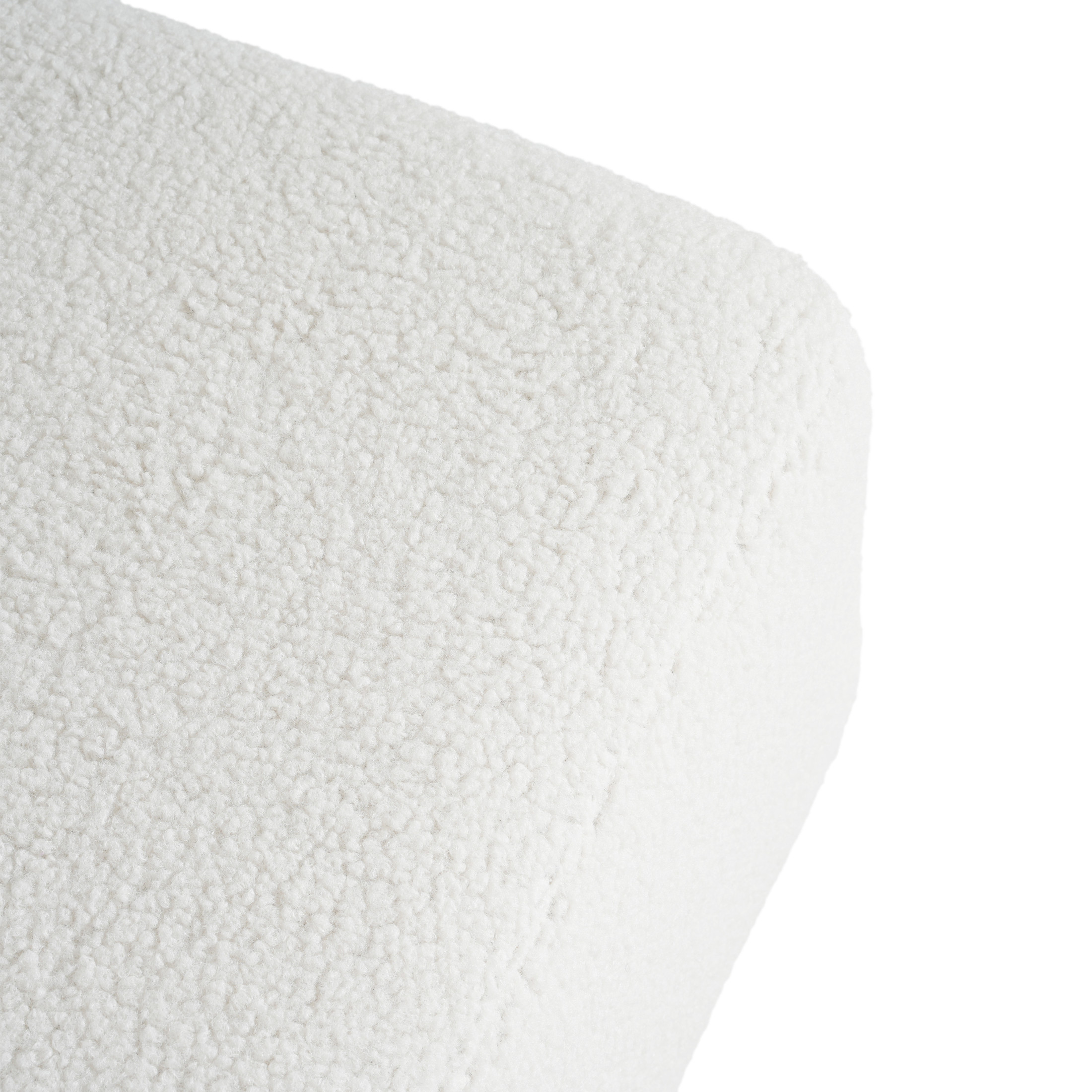 Christopher Knight Home 48" Modern Comfortable Ottoman Bench, Boucle Upholstery with Wooden Legs, White