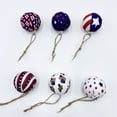 thumbnail image 2 of Ceiling decorations Hanging, Patriotic decorations, 2 in Fabric Covered Baubles, House decorations for Home, Star Motifs, July Fourth Celebration, 2 of 8