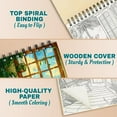 thumbnail image 2 of Netecom Relaxing Corner Coloring Book Spiral Bound For Adults, A5 Wooden Cover, 30 Beautiful Coloring Pages of Calming Scenes for Stress Relief and Relaxation, 2 of 6