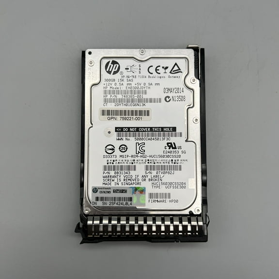 HP 300GB 15K RPM SAS 12Gbps 748385-001 759221-001 759546