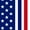 American Flag, variant on EAGLE PEAK Tufted Outdoor/Indoor Seat/Back Chair Cushion, Set of 2, 42'' x 21'', Blue