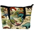 thumbnail image 2 of Dinosaur Canvas Leather Mix Tote Bag for Women, Twill Sponge Jeanette Shoulder Handbag, 30x10.5x39cm/11.8x4.1x15.4in Size, 2 of 5
