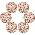 thumbnail image 3 of 1PC Place Mats Strawberry Red Round Placemat Heat-Resistant Placemats Dining Table Mat Circle Shape 15.4" for Kitchen/Dinner/Party/Restaurant Home Decor Gifts, 3 of 7