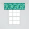 thumbnail image 2 of Ambesonne Teal Window Valance, Cube Pattern Vibrant Color, 54" X 18", Sea Green Blue, 2 of 3