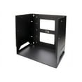 thumbnail image 2 of StarTech.com 8U Open Frame Wall Mount Network Rack w/ Built in Shelf 8U - 2-Post Adjustable Depth (12 Pouces to 18 Pouces) Equipment Rack - 75.2lbs (WALLSHELF8U) - Rack (Support Mural) - Noir - 8U - 19 Pouces - pour P/N : CABSCRWS1032, 2 of 9