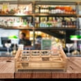 thumbnail image 2 of OUNONA Bar Wine Cup Serving Tray Wood Cup Holder Wood Tray Shot Glasses Storage Tray, 2 of 8
