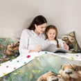 thumbnail image 5 of Feelyou Couple Otter Wildlife Full Size Comforter Sets, Flower Floral Bedding Sets, 3pcs, 5 of 8