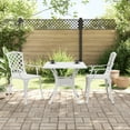 thumbnail image 1 of vidaXL 3 Piece Bistro Set White Cast Aluminium, 1 of 5