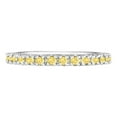 thumbnail image 3 of Fancy Yellow Canary Diamond Eternity Ring Band 14K White Gold (0.51ct), 3 of 5