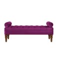 thumbnail image 2 of Velvet Long bed Bench for Bedroom,Upholstered Window Bench with Tufted Button,Entryway Bench,Bolster Bench for Living Room, 2 of 6