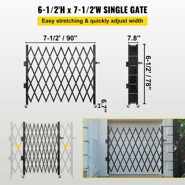 Accordion door clearance gate