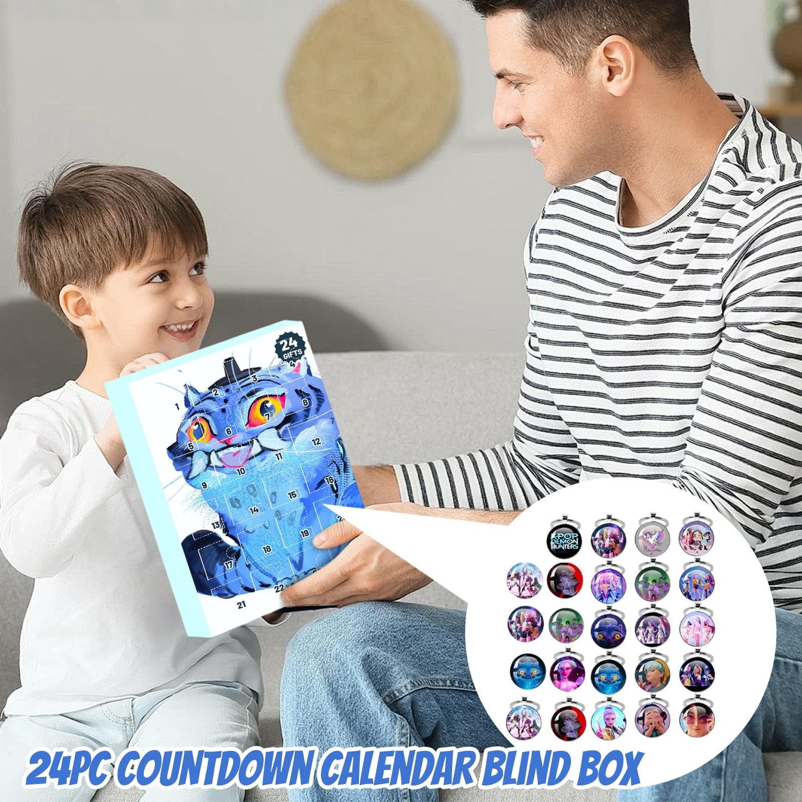 Calendrier De L'Avent 2025 K-Pop Demon Hunters - 24 Figurines Collectibles, Compte à Rebours Noël, Fans - 5