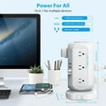 thumbnail image 3 of Multiprise Tour à 12 Prises avec 4 Ports de Charge USB, Protection contre les Surtensions, et Rallonge de 10 Pieds, 3 of 10