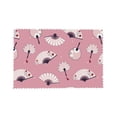 thumbnail image 4 of DouZhe Polyester Set de 4 Sets de Table, Rétro Rose Asiatique Ventilateurs de Main Modèle Résistant à la Chaleur Place Mats pour Table à Manger, 12 x 18 Po, 4 of 6