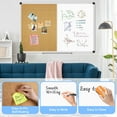 X BOARD Combination Board, 48" x 36" Whiteboard Bulletin Cork