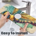 thumbnail image 6 of Sikiie Cartoon Dragonfly Art Splash Guard for Sink Faucet-1 PC Super Absorbent Fast Drying Mat Sink Gadgets-Splash Guard for Kitchen, Sink Mat, 6 of 7