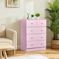 thumbnail image 6 of Segmart Modern 5-Drawer Dresser with Textured Finish & Matte Gold Handles - Tall Storage Cabinet for Bedroom, Office, Entryway, 6 of 8