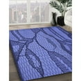 thumbnail image 2 of Ahgly Company Indoor Square Patterned Sky Blue Dress Blue Area Rugs, 5' Square, 2 of 6