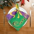 thumbnail image 2 of Coolnut Mardi Gras Cloth Napkins Set of 1, Oversized Washable Reusable Polyester Dinner Table Napkins for Family, Restaurant, Party Decor, 20 x 20 Inch, 2 of 7