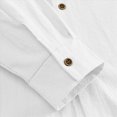 thumbnail image 4 of Ccpelsie Button Up Long Sleeve Shirts for Men Big and Tall Lightweight Mens Dress Solid Color Shirts(A01-White,XL), 4 of 8