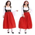 thumbnail image 3 of Disfraz de sirvienta de granja medieval para mujer, disfraz de Oktoberfest de Múnich, para mostrar a padres e hijos, atuendos tradicionales bávaros, 3 of 5