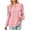 Pink, variant on POIUYTR Long Sleeve Shirt for Women Casual V-Neck Loose Fit Tunic Blouse Fashion Solid Color Dressy Pullover Tops 2024 Fall Outfits