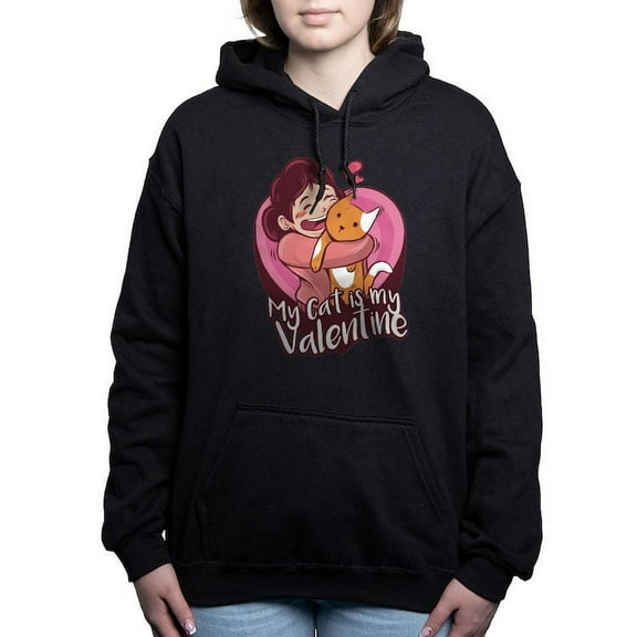CafePress - My Cat Is My Valentine Sweatshirt - Pullover Hoodie, Classic & Comfortable Hooded Sweatshirt