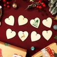 thumbnail image 3 of Recortes de madera IMIKEYA en forma de corazón, 50 unidades, 6 x 6 x 0,2 cm, manualidades, 3 of 9