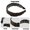 thumbnail image 4 of Unique Bargains 1 Pcs 1.5 Inch Wide Synthetic Hair Braided Headband Hair Hoop for Women and women Light Brown, 4 of 7