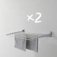 Fold WallMounted Clothes Drying Rack Vertical Folding Indoor Outdoor