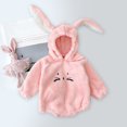 thumbnail image 2 of Generic Clearance Clothing 2024 Bodysuits for Children's Baby Girls Boys Autumn Long Sleeve Warm Hooded Rabbit Ear Romper Bodysuit Clothes for Fashion Casual Breathable (0-6 Months,Pink), 2 of 5