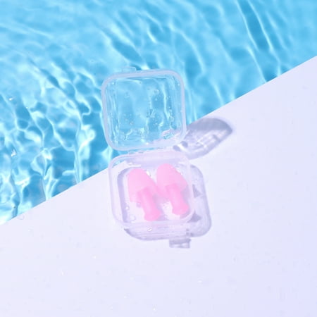 

1pair Silicone Soft Swimming Earplugs Waterproof Noise Canceling Swimming Gear For Adult Kids