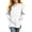 White, variant on Jalioing Girls Long Hoodies Oversized Long Sleeve Side Slit Pullover Tops Fashion Solid Hooded Sweatshirt with Pocket