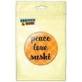 thumbnail image 1 of Peace Love Sushi Refrigerator Button Magnet, 1 of 2