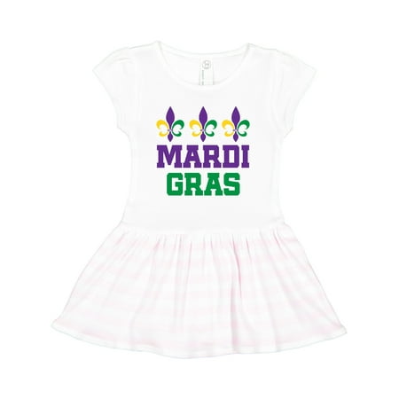 

Inktastic Mardi Gras Fleur De Lis Trio Gift Toddler Girl Dress