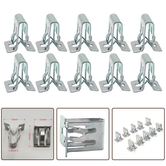 10pcs Metal Retainer Clip Console Dashboard Fixed Buckle Car Interior