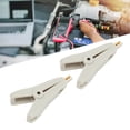 thumbnail image 4 of 2 Poles Electronic Test Clamp, Gold Plated Brass Replacement Portable 10Pcs 10A Rated Current  Clip Safe  For Car Battery Grey, 4 of 8