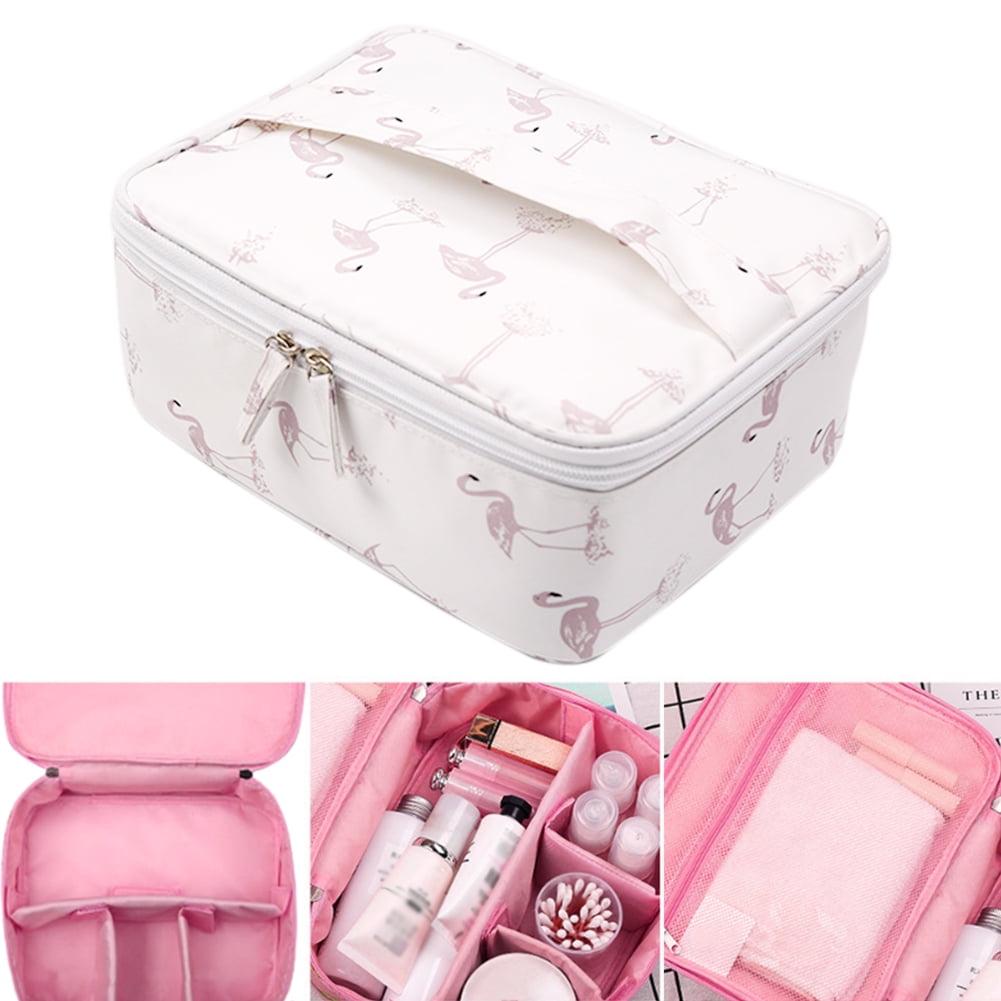 travel cosmetic bag with compartments