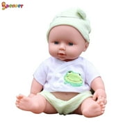 Spencer 12" 30CM Mini Lifelike Newborn Silicone Vinyl Reborn Baby Doll Handmade Lovely Dolls Xmas Gift "Green"