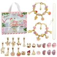 thumbnail image 3 of Conjunto de joyas de calendario de Adviento de Navidad para niños, caja ciega, pulsera DIY, cuenta atrás, regalo sorpresa de 24 días, Serie Dorada/rosa, 3 of 4
