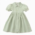 thumbnail image 1 of Gubotare Robe pour Bébé Fille Robe pour Tout-Petit Bébé Fille Lin à Volants Dos Nu Sans Manches Robes Enfants Robe d'Été Taille 7-8 (Vert, 7-8 Ans), 1 of 9