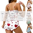 thumbnail image 3 of Stamzod Womens Pajama Sets Love Heart Printed Tank Top and Shorts Sleepwear Summer Comfy Sets for Women Clothing, 3 of 6