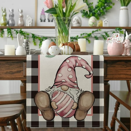 

Easter Table Flag Holiday Bunny Egg Little Printed Linen Tablecloth
